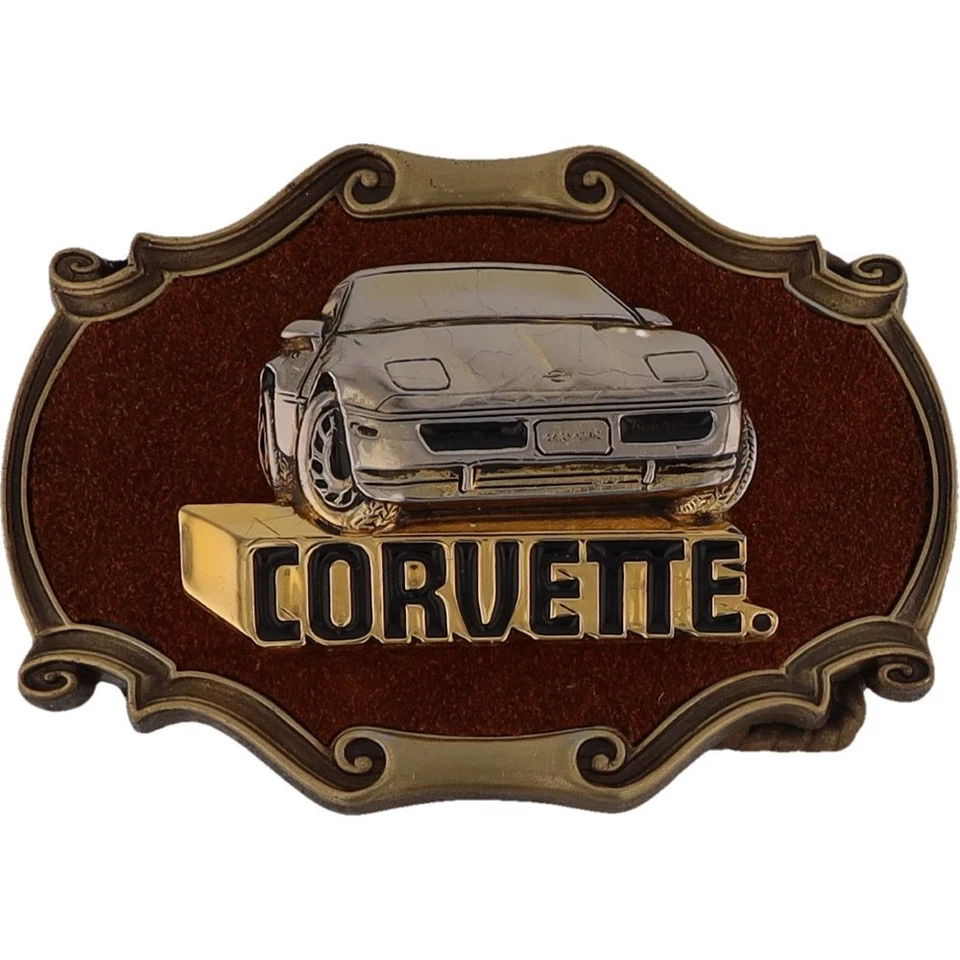 Nuevo Chevy Corvette Muscle Clásico Salón de Automóviles Deportivos Años 70 Nos Vintage Hebilla de Cinturón Foto 3 de 4