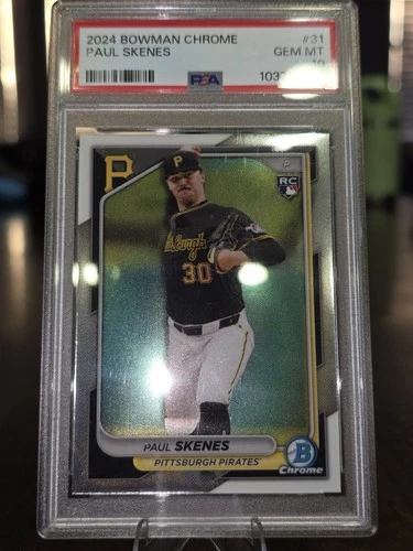 2024 Paul Skenes RC Bowman Chrome PSA 10 Gem Mint #31 Pittsburgh Pirates