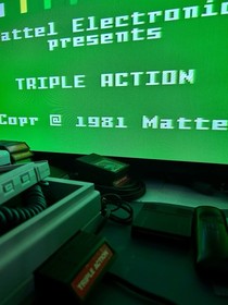INTELLIVISION GAME LOT OF 3 CARTS& OVERLAYS SHARP SHOT/TRIPLE ACTION/STAR STRIKE