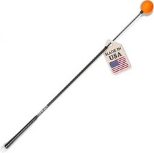 Orange Whip Golf Swing Trainer Aid Patented & Made in USA 47", Black/Orange 
