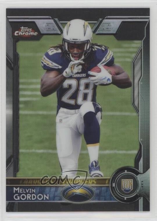 2015 Topps Chrome Rookies Black Refractor 94/299 Melvin Gordon #105 u0u