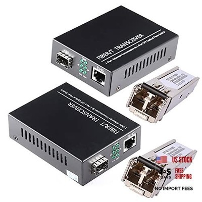 A Pair of 1.25G/s Bidi Gigabit Multi-Mode Fiber Include MultiMode LC Dual Port