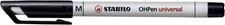 STABILO OHPen universal Folienstifte schwarz 1,0 mm non-permanent, 10 St.
