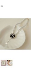 Fashion Camellia Pearl Necklace Flower Clavicle Chain Charms Jewelry Gift New
