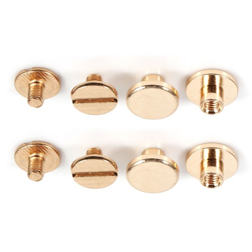 10sets 5/6.5/8mm Solid Brass Button Stud Screw Nail Screwback For Leather Ri FI - Picture 11 of 22