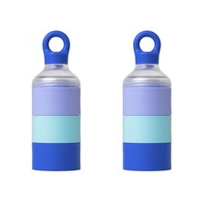 2PK Boon 8oz Blue Triful Stainless Steel Insulated Baby Formula Container