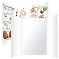 Trifold Poster Board 36"x48", 2 Pack White Extra Large Corrugated Display Boa...