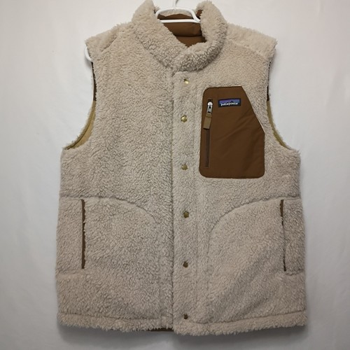 Patagonia Vest Mens Size M Reversible Bivy Down Snap Front Sherpa Lined Puffer - Picture 5 of 5