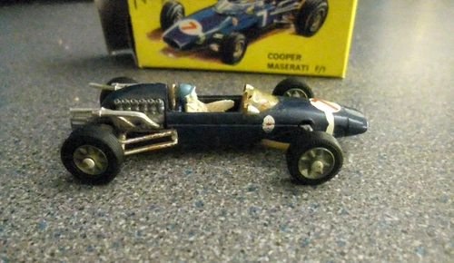 VINTAGE CORGI TOYS 156 COOPER MAERATI RACING CAR IN REPRO BOX 1960s