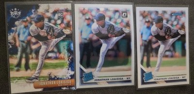 5 2019 JONATHAN LOAISIGA ROOKIE CARD LOT OPTIC TOPPS DONRUSS YANKEES DIAMONDBACK