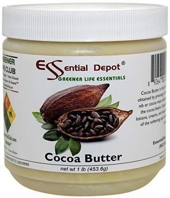 Essential Depot Cocoa Butter - Raw - Unrefined - 100% Pure - Natural Cocoa Scent