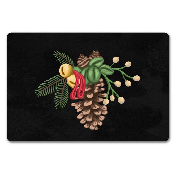 Tannenzapfen Weihnachtsdekoration FußMatte In 40X60 Cm Ohne Rand-image