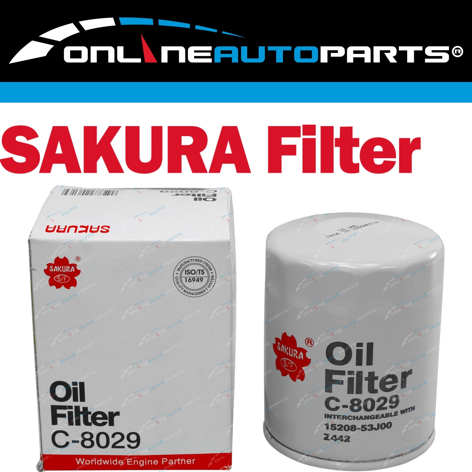 Sakura Engine Oil Filter for Skyline R34 2.5L 2.6L 6cyl RB25DET RB26DETT 98~00