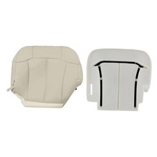 Leather Driver Side Bottom and Foam Cushion Replacement Seat Cover Tan