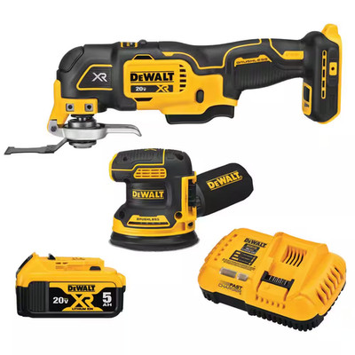 20V MAX XR Cordless Woodworking 2 Tool Combo Kit with Oscillating Tool, 5 In. Sa
