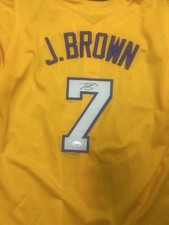 Jake Brown LSU Tigers Signed Gold Custom Jersey Jsa Cert Autographed Auto