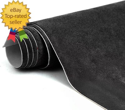 Premium Black Suede Fabric Wrap 17X70 Inch Suede Wrap for Car Interior Self-Ad