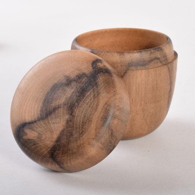 Teedose, Natsume, Black Persimmon Artcraft, H2,6 Zoll, Japan Vintage