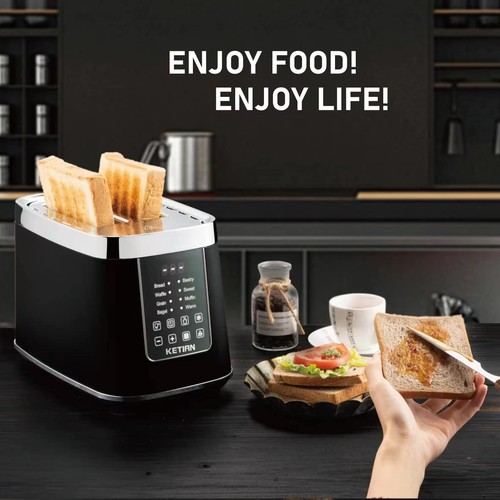 Smart Toaster Touchscreen, Automatic Electric Digital Toaster 2 Slice, 7 Brow... - Picture 3 of 6