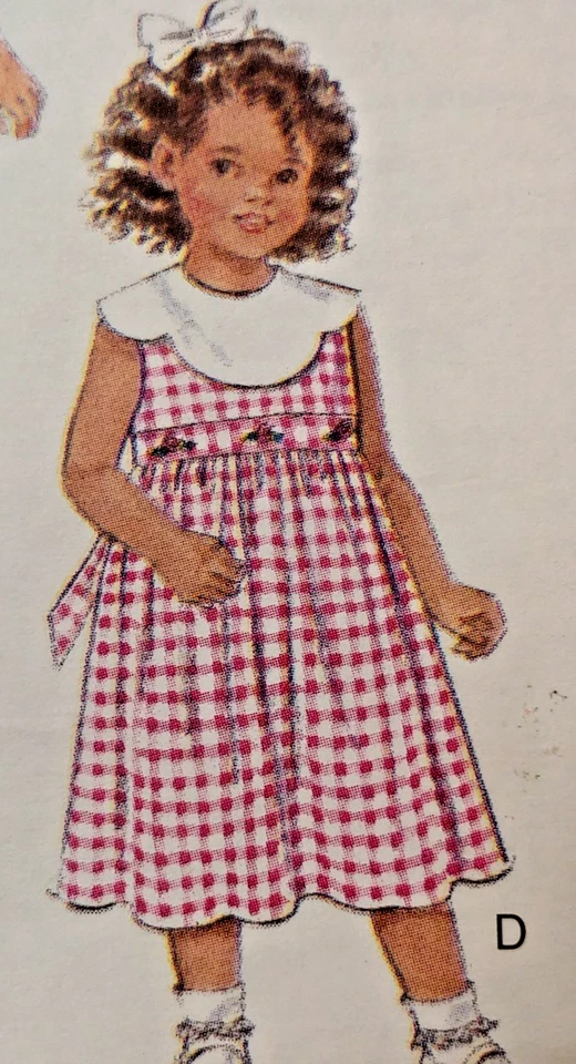New Uncut BUTTERICK 3862 Toddlers/Girls Dress & Belt in 4-styles Sizes 2-3-4 - Image 3 of 4
