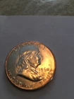 1960 d Franklin half dollar au