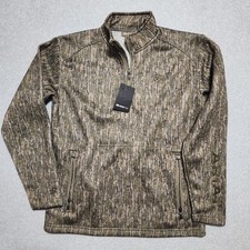 Ariat New Caldwell Logo Quarter Zip Sweater Men's Medium Green Treebark Camo NWT