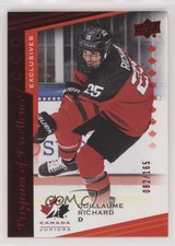 2021 Upper Deck Team Canada Juniors Exclusives 82/165 Guillaume Richard #137 0l2