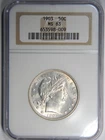 1903 BARBER HALF DOLLAR ~ NGC MS63 LOOKS GEM! ~ BRIGHT SATINY WHITE!