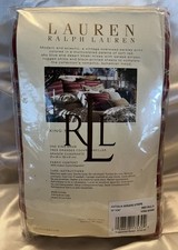 1 NEW Lauren Ralph Lauren Adriana EUROPEAN Pillow Shams Olive Green SILK