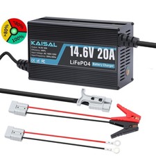 12V 20A Lithium Battery Charger 14.6V LiFePO4 Battery Charger for 12.8V LiFeP...