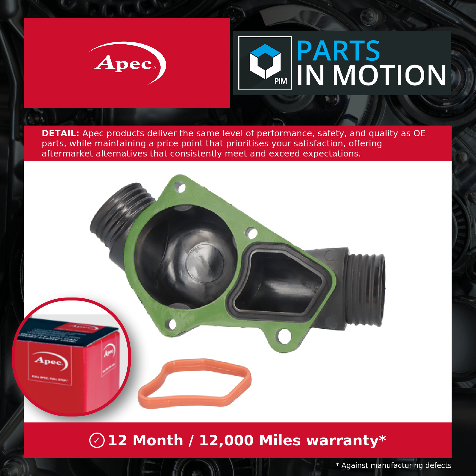 Cooling System Coolant Flange APEC ATH1540 Fits BMW 3 Series 5 Series Z3 Plastic - Image 11
