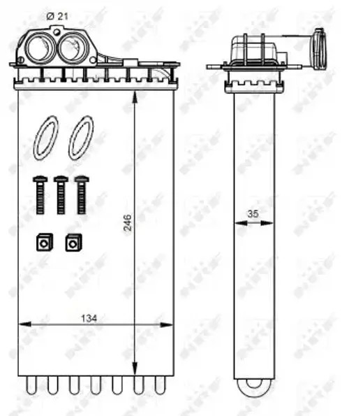 Heater Matrix fits PEUGEOT 206 1.1 98 to 13 Exchanger Interior NRF 6448L0 6448Q2 - Image 22