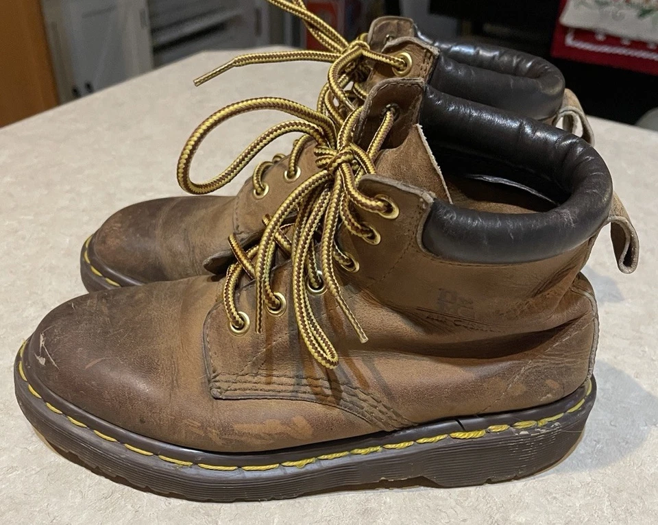 Botines De Colección Dr. Martens Doc England Años 90 Marrón Suela 939 EE. UU. 5 Jóvenes Foto 3 de 4