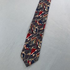Krizia Vintage Italy Silk Tie Geometric Abstract Art Rare Print Blue 4x58 Read