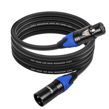 XLR Cable 15 Feet Premium XLR Microphone Cable 3-Pin Balanced Microphone Mic ...