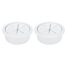 2 Pcs Desk Grommet, 1.97 Inch 50mm Desk Cable Hole Cover, White