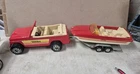 Vintage Tonka 2460 Jeepster Boat and Trailer