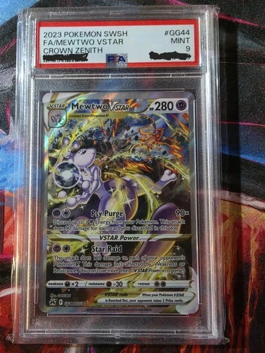 Pokémon Mewtwo VSTAR GG44/GG70 Crown Zenith Ultra Rare Holo 2023 PSA 9