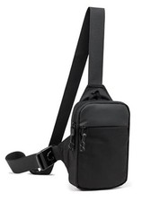 Mini Sling Bag for Men Women, Crossbody Waterproof Trendy Shoulder Cell Black