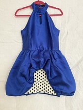 Mini Blue Halter Dress