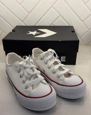 CONVERSE Kids Youth Size 13 Chuck Taylor All Star Eva Lift Canvas OX WHITE NEW