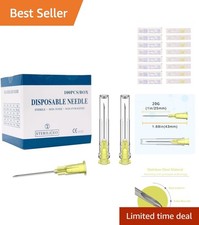 20 Gauge Luer Lock Needle - 1 Inch, 100 Pack - Durable Industrial Dispensing