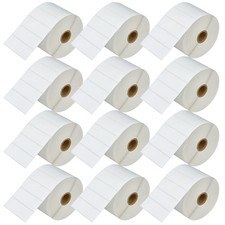 12 Rolls 2000 Labels 3x1 Direct Thermal for Zebra LP 2443 2844 2442 Eltron ZP450
