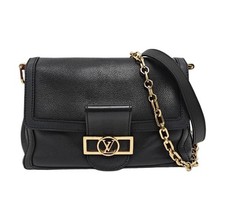 Authentic Louis Vuitton Chain Shoulder Bag Black for Women