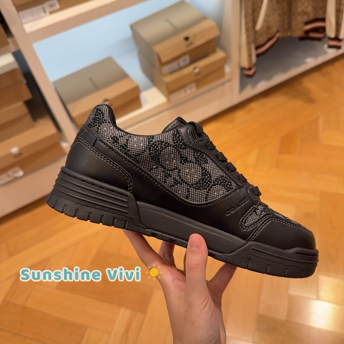 NEW Coach Woman Soho Sneaker Crystal Signature Jacquard CDE26