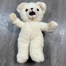 Russ Berrie Snuggle Bear Plush 10" Cream Vintage 1980s Advertising Mascot 3145