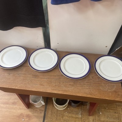 Lenox Federal Colbalt Gold Trim USA Set 4 Salad Plates Plate