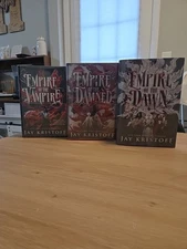 Empire of the Vampire Trilogy by Jay Kristoff 1st Editions Illustrated Mylar