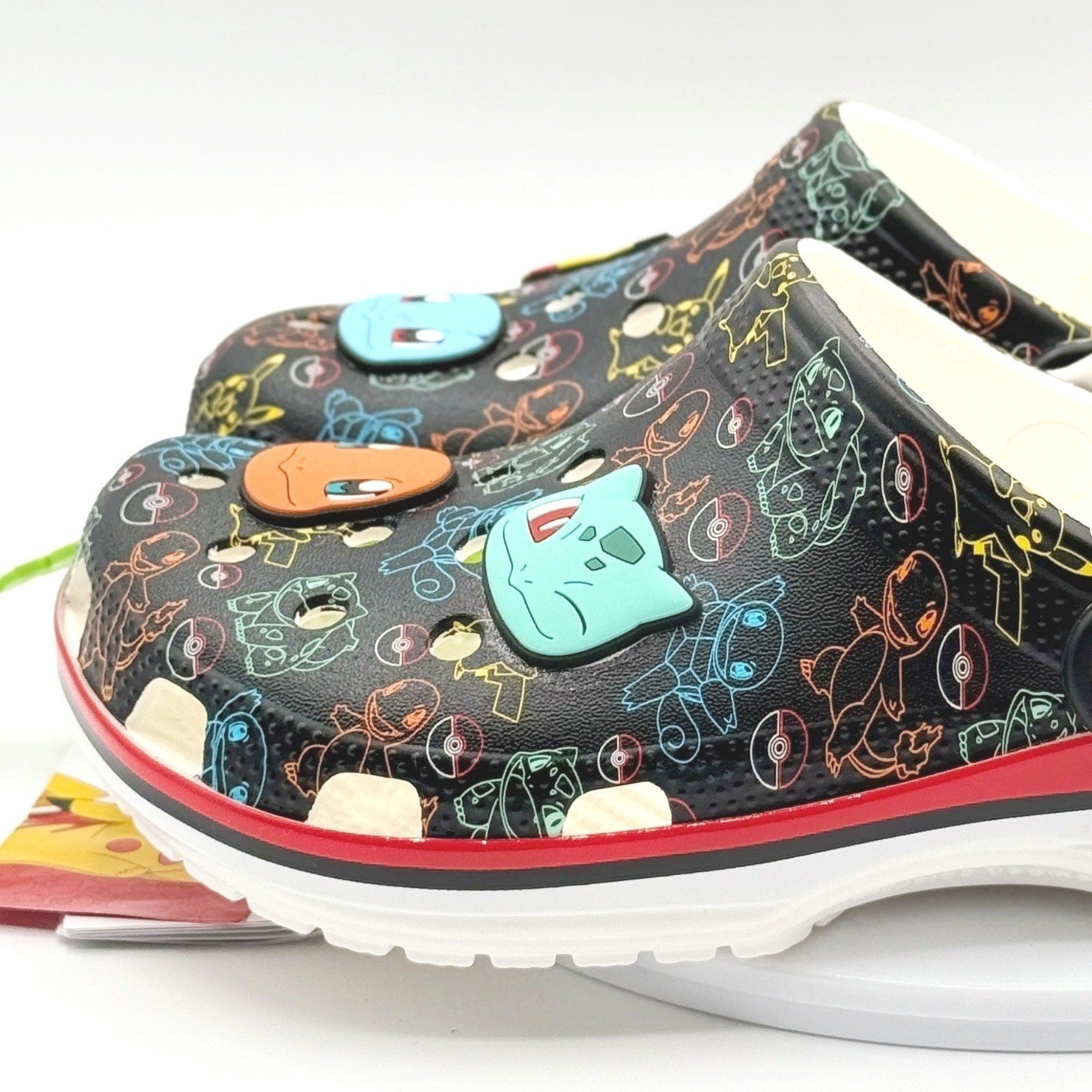 Crocs Pokemon Classic Clog With Jibbitz Sandals Size 6 Kids Junior Black NWT