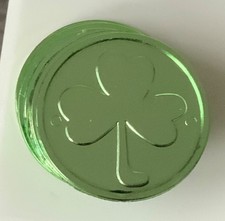 STACK of 7 Shamrock Coins Green Irish Lucky Charms St. Patrick's Day